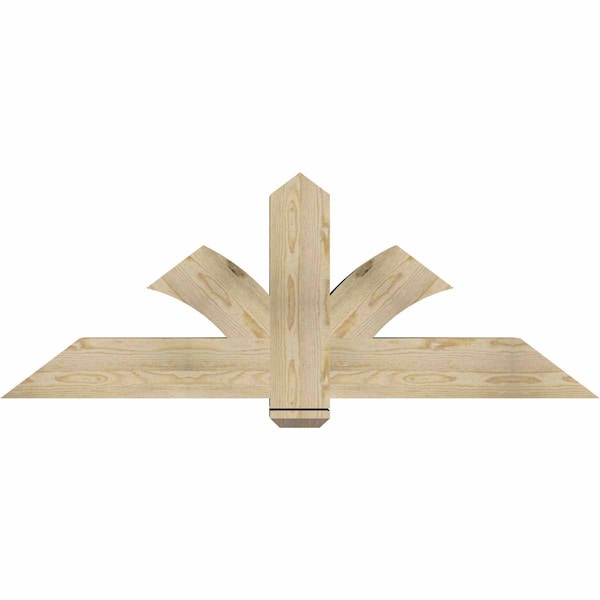 Ekena Millwork Redmond Rough Sawn Timber Gable Bracket, Douglas Fir, 60"W x 22"H x 6"D x 6"F, 9/12 Pitch GBW060X22X0606RED00RDF - main